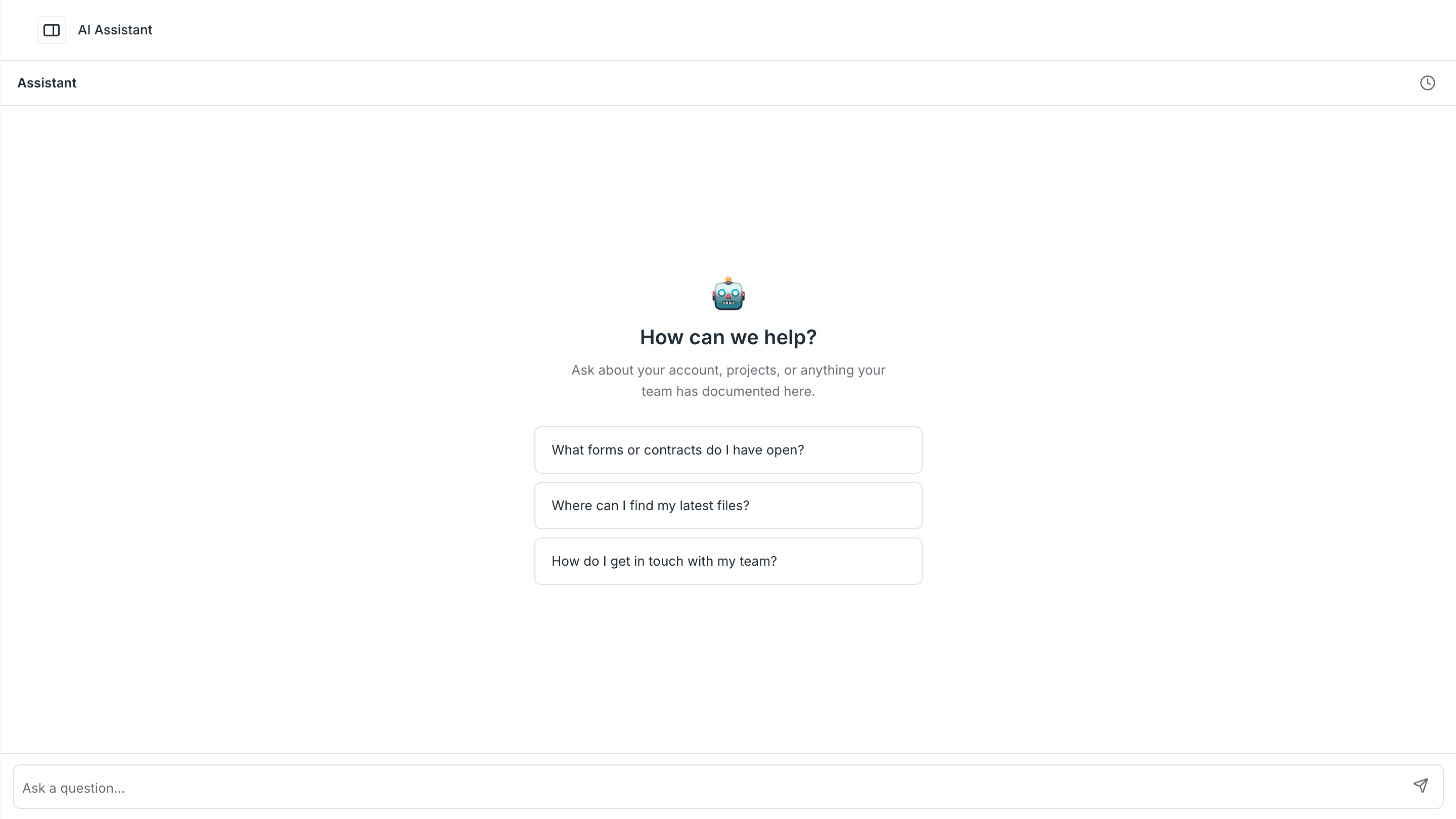Client AI assistant screenshot